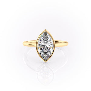 The Charlotte Set With A 5 Carat Marquise Moissanite
