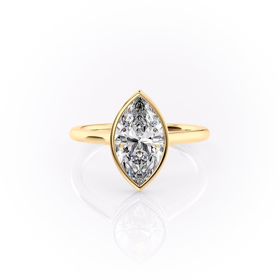 The Charlotte Set With A 4 Carat Marquise Moissanite