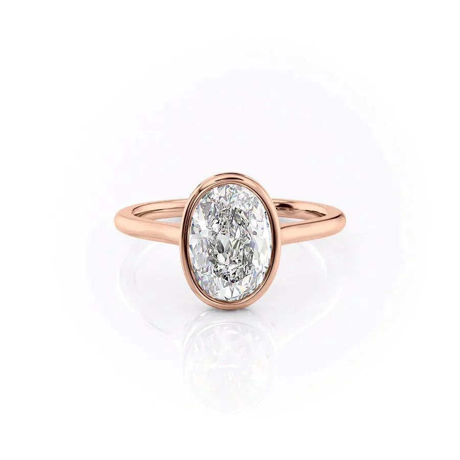 The Charlotte Set With A 2 Carat Oval Moissanite