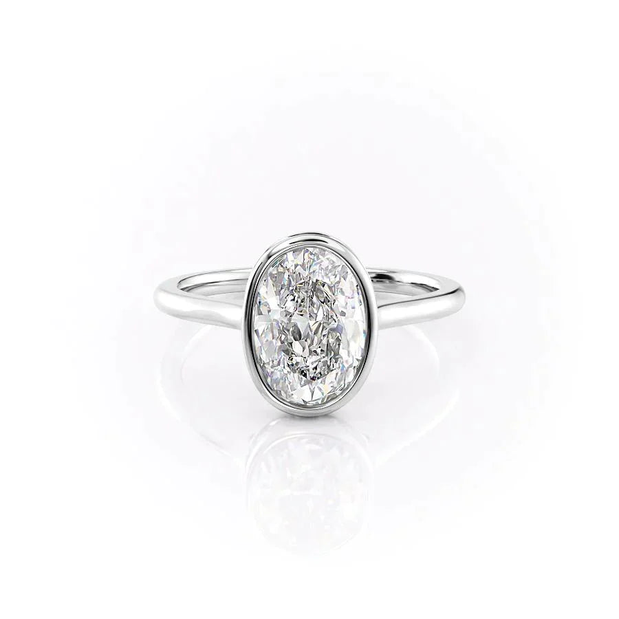 The Charlotte Set With A 1 Carat Oval Moissanite