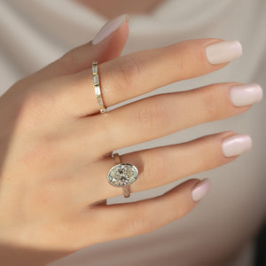 The Charlotte Set With A 2 Carat Oval Lab Diamond