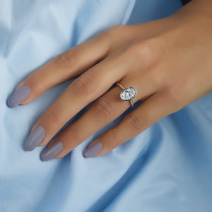 The Charlotte Set With A 2 Carat Oval Lab Diamond