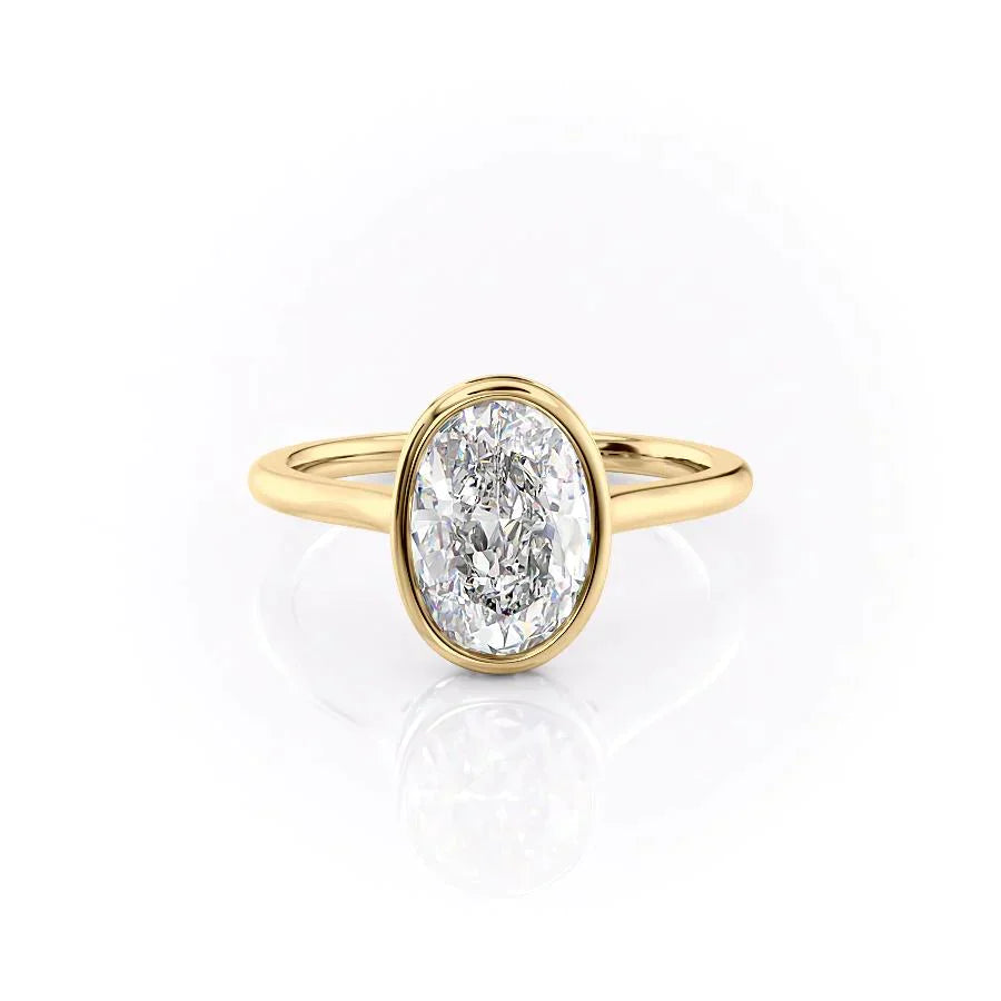 The Charlotte Set With A 2.5 Carat Oval Lab Diamond