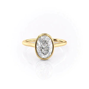 The Charlotte Set With A 4 Carat Oval Moissanite
