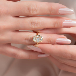 The Charlotte Set With A 2 Carat Oval Lab Diamond