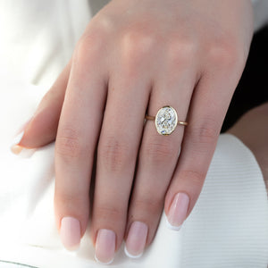The Charlotte Set With A Oval Moissanite