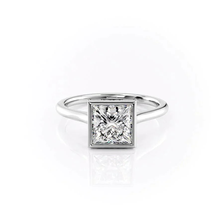 The Charlotte Set With A 4 Carat Princess Moissanite