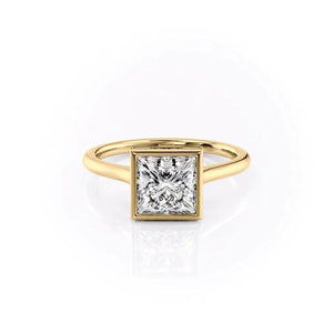 The Charlotte Set With A 2.5 Carat Princess Lab Diamond