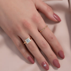 The Charlotte Set With A Princess Lab Diamond
