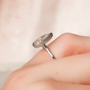 The Charlotte Set With A 1 Carat Pear Lab Diamond