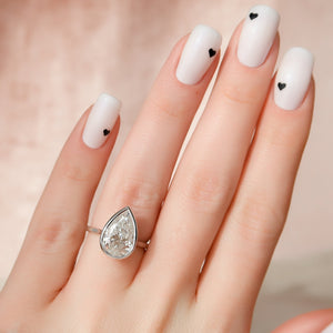 The Charlotte Set With A 1 Carat Pear Lab Diamond