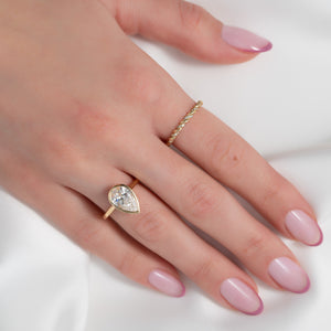 The Charlotte Set With A 1 Carat Pear Lab Diamond