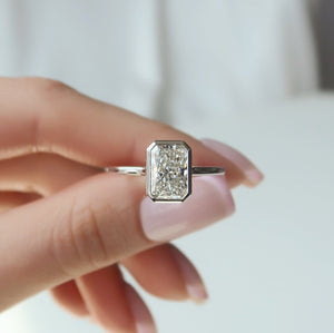 The Charlotte Set With A Radiant Lab Diamond