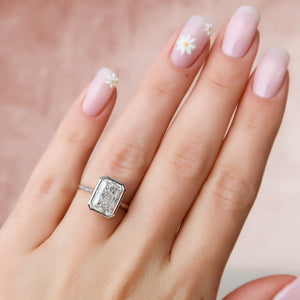 The Charlotte Set With A Radiant Lab Diamond