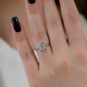 The Charlotte Set With A Radiant Lab Diamond