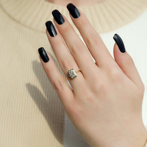 The Charlotte Set With A 2 Carat Radiant Lab Diamond