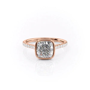 The Pave Charlotte Set With A 1.5 Carat Cushion Lab Diamond