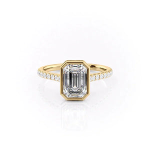 The Pave Charlotte Set With A 3 Carat Emerald Lab Diamond