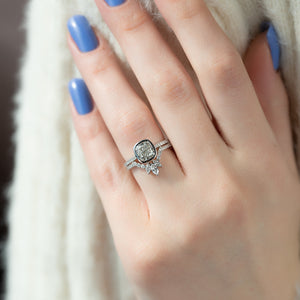 The Pave Charlotte Set With A 2 Carat Cushion Lab Diamond
