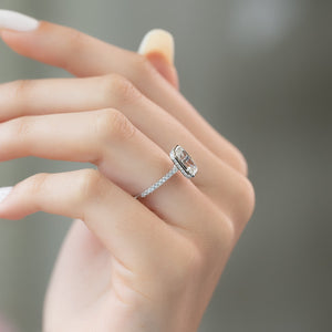 The Pave Charlotte Set With A 1 Carat Emerald Lab Diamond