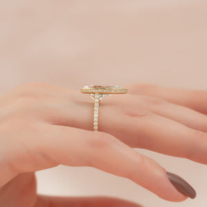 The Pave Charlotte Set With A 2 Carat Pear Lab Diamond