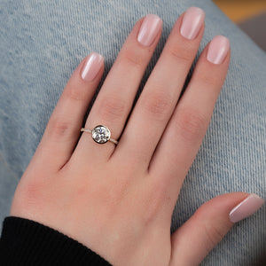 The Pave Charlotte Set With A 2 Carat Round Lab Diamond