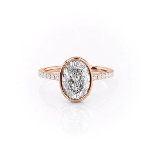 The Pave Charlotte Set With A 2.5 Carat Oval Lab Diamond