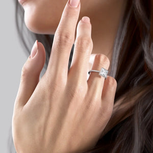 The Pave Charlotte Set With A 1 Carat Princess Lab Diamond