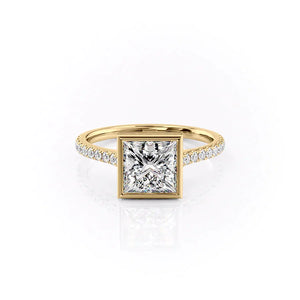 The Pave Charlotte Set With A 2.5 Carat Princess Lab Diamond
