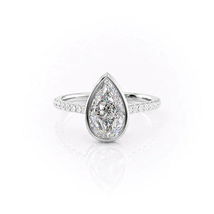 The Pave Charlotte Set With A 1 Carat Pear Lab Diamond