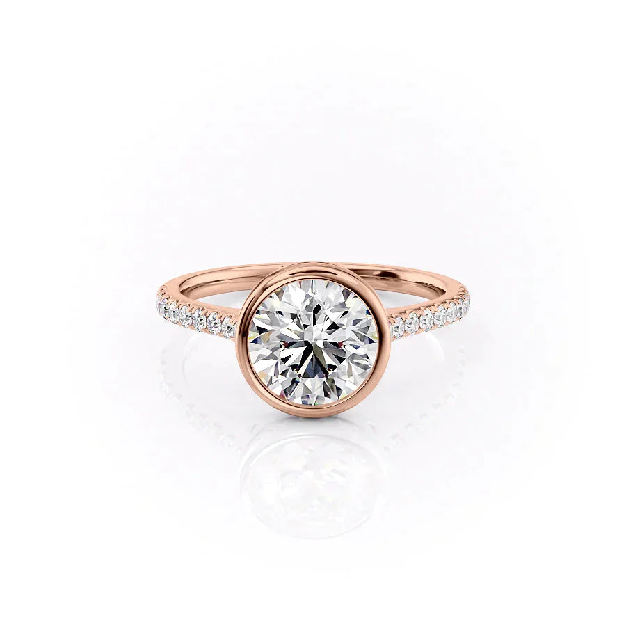 The Pave Charlotte Set With A 2.5 Carat Round Lab Diamond