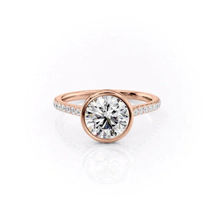 The Pave Charlotte Set With A 2.5 Carat Round Lab Diamond