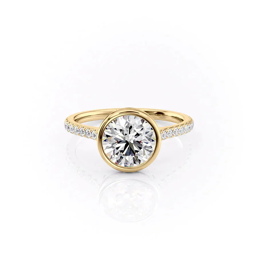 The Pave Charlotte Set With A 3 Carat Round Lab Diamond