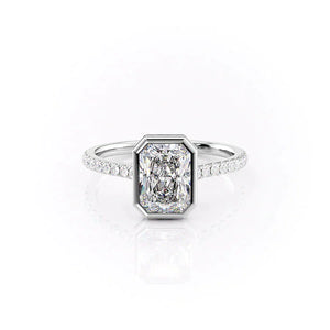 The Pave Charlotte Set With A 2 Carat Radiant Lab Diamond