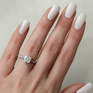 The Rebecca Set With A 1.5 Carat Cushion Moissanite