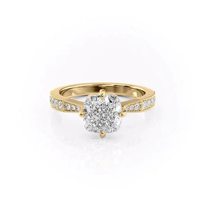 The Rebecca Set With A 3 Carat Cushion Lab Diamond