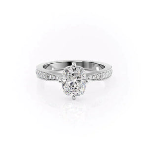 The Rebecca Set With A 1 Carat Elongated Cushion Lab Diamond