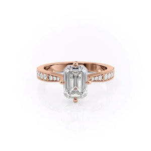 The Rebecca Set With A 1.5 Carat Emerald Lab Diamond