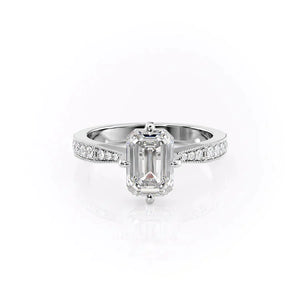 The Rebecca Set With A 1.5 Carat Emerald Lab Diamond