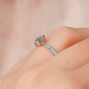 The Rebecca Set With A 2 Carat Emerald Moissanite