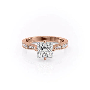 The Rebecca Set With A 2 Carat Princess Lab Diamond