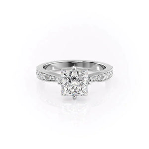 The Rebecca Set With A 2.5 Carat Princess Moissanite