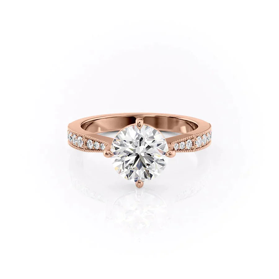 The Rebecca Set With A 2 Carat Round Moissanite