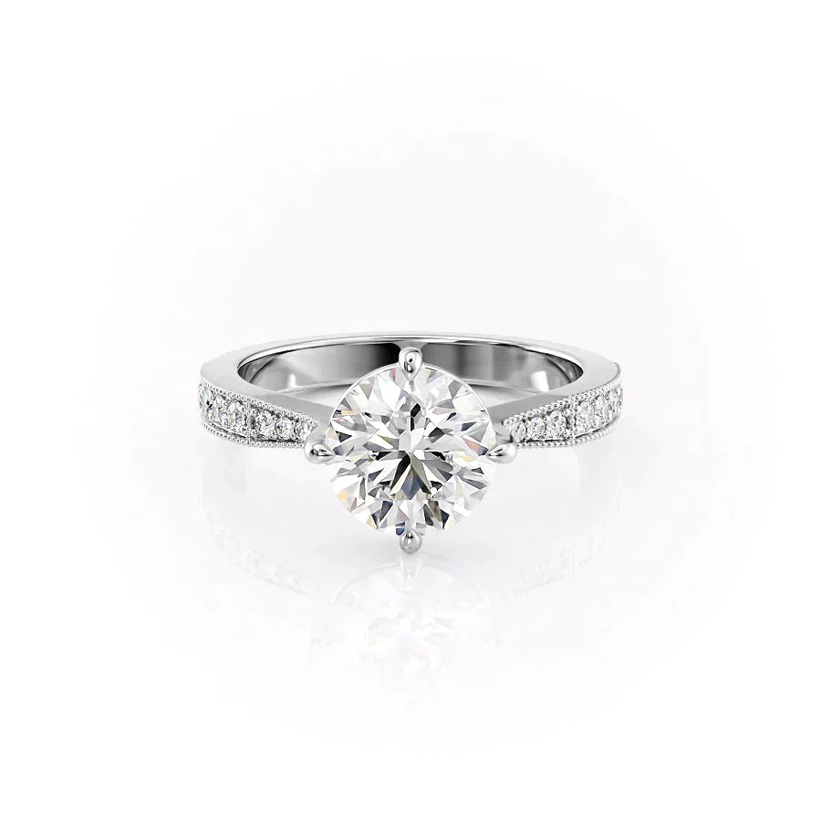The Rebecca Set With A 3 Carat Round Lab Diamond
