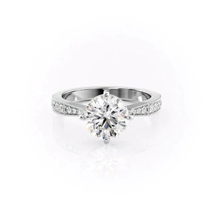 The Rebecca Set With A 3 Carat Round Lab Diamond