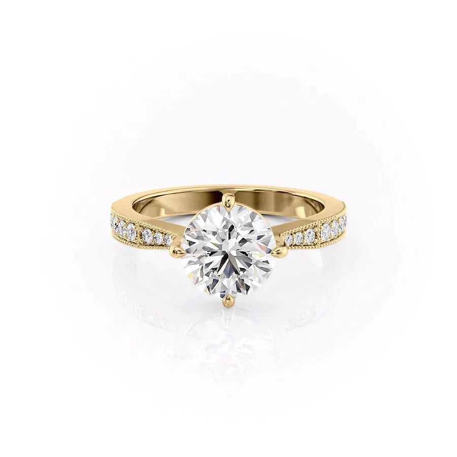 The Rebecca Set With A 1.5 Carat Round Lab Diamond