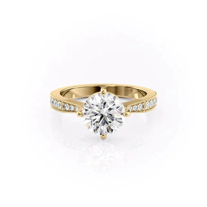 The Rebecca Set With A 1 Carat Round Moissanite