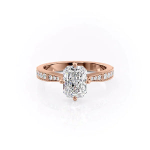 The Rebecca Set With A 1 Carat Radiant Lab Diamond