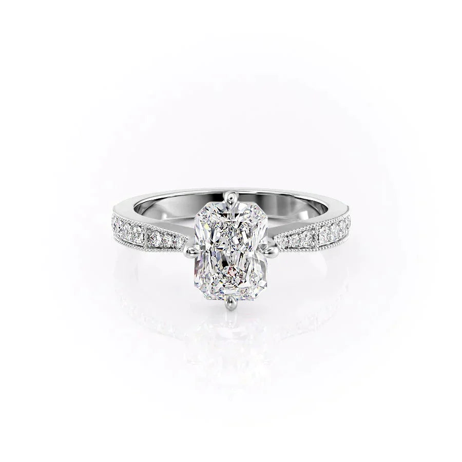 The Rebecca Set With A 1 Carat Radiant Lab Diamond