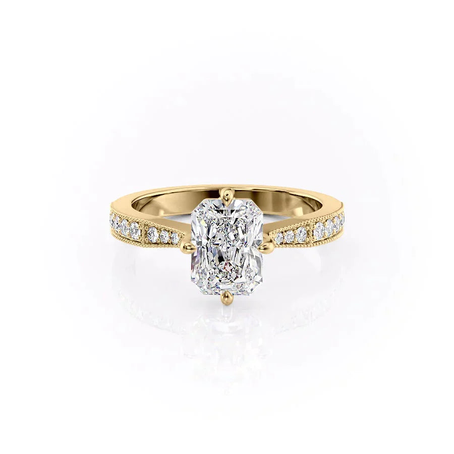 The Rebecca Set With A 2 Carat Radiant Lab Diamond